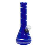 7" Colored Ribbon Mini Glass Bong - New Glass Bong Maple Craft Inc Blue
