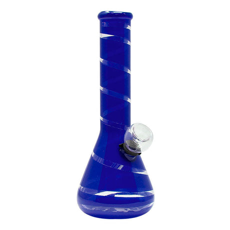 7" Colored Ribbon Mini Glass Bong - New Glass Bong Maple Craft Inc Blue