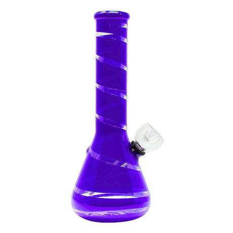 7" Colored Ribbon Mini Glass Bong - New Glass Bong Maple Craft Inc Purple