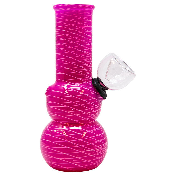 5" Netted Mini Glass Bong Glass Bong Maple Craft Inc Pink