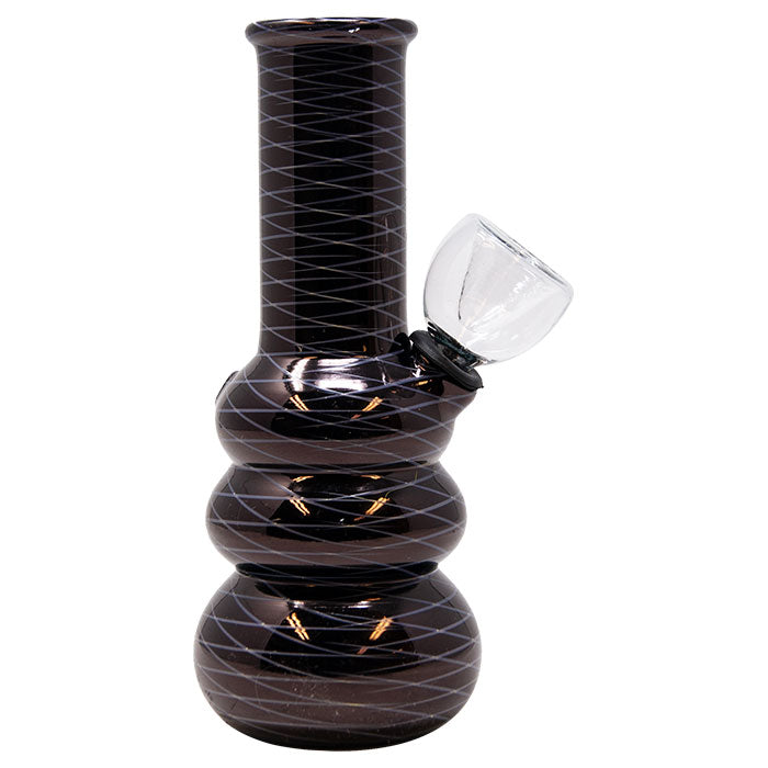 5" Netted Mini Glass Bong Glass Bong Maple Craft Inc Black