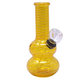 5" Netted Mini Glass Bong Glass Bong Maple Craft Inc Yellow