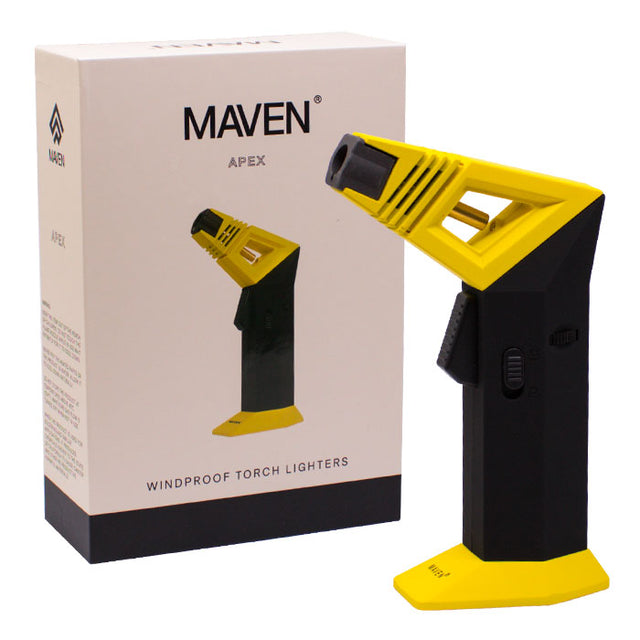 Maven | Apex Windproof Torch Lighters -Single Torch Maple Craft Inc Yellow