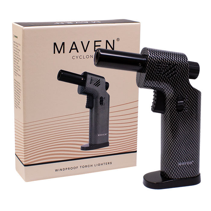 Maven | Cyclone Windproof Torch Lighters -Single Torch Maple Craft Inc Carbon Fiber