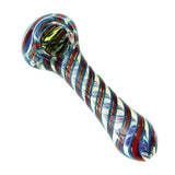 4-1/2" Fusion Spin Spoon Glass Pipe-2CT Assorted Glass Pipe Super Supplys Inc