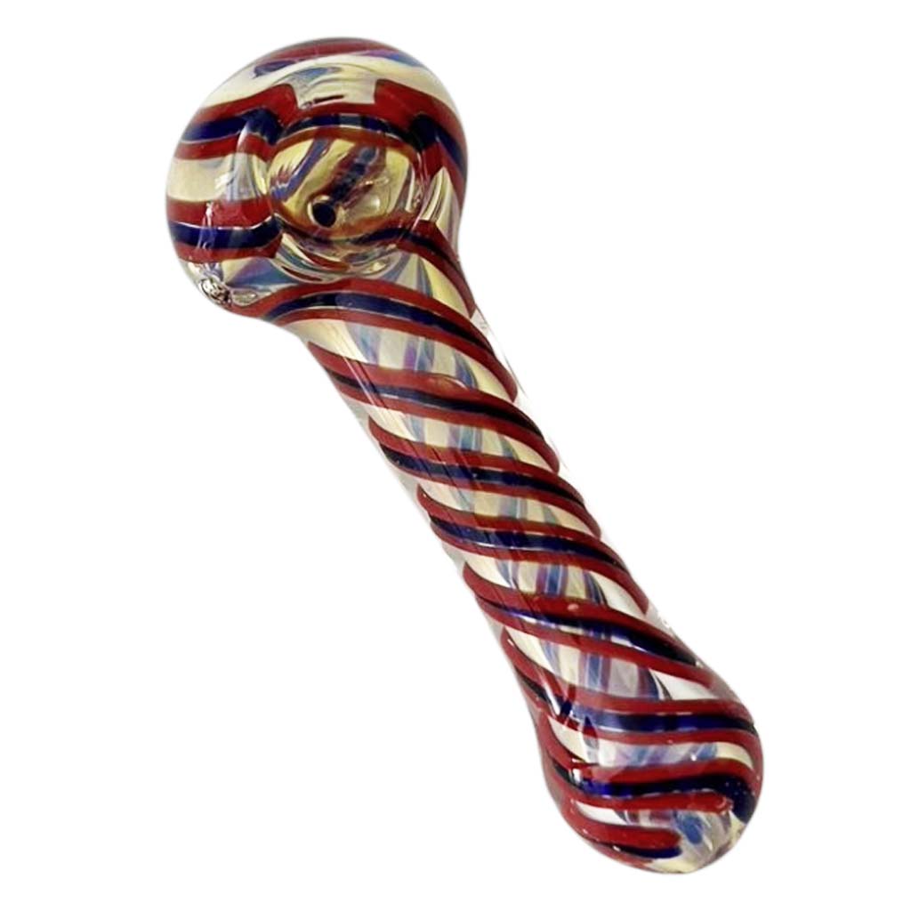 4-1/2" Fusion Spin Spoon Glass Pipe-2CT Assorted Glass Pipe Super Supplys Inc
