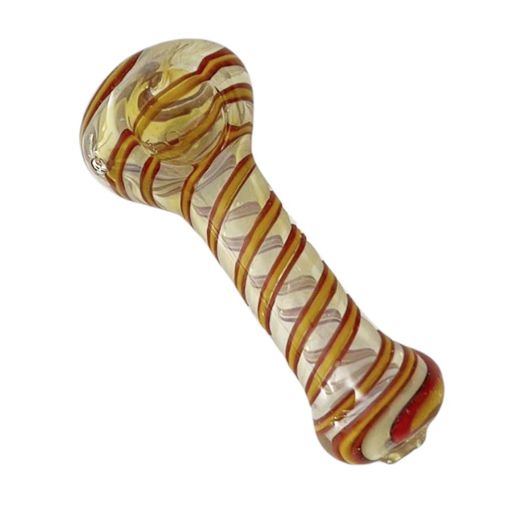 4-1/2" Fusion Spin Spoon Glass Pipe-2CT Assorted Glass Pipe Super Supplys Inc