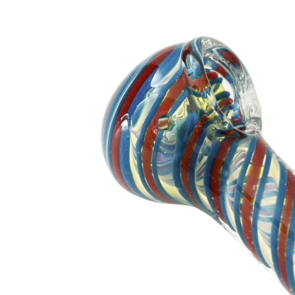 4-1/2" Fusion Spin Spoon Glass Pipe-2CT Assorted Glass Pipe Super Supplys Inc