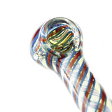 4-1/2" Fusion Spin Spoon Glass Pipe-2CT Assorted Glass Pipe Super Supplys Inc