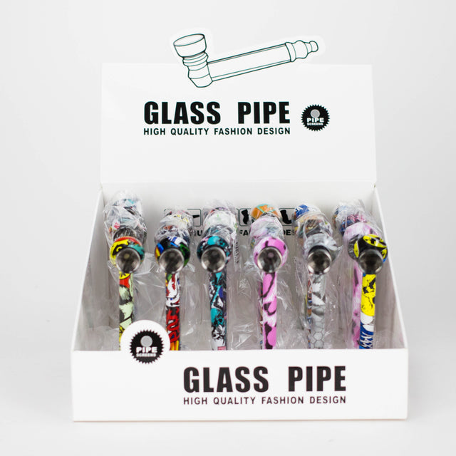 6" Glass Pipe with Screen Display (GS 1981) – 24 Pack Glass Pipe LEHIGH WHOLESALE