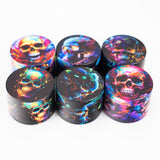 55mm Metal Grinder 4-Part with Print – Display / 12 Pack Display Pack LEHIGH WHOLESALE Skull