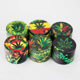 55mm Metal Grinder 4-Part with Print – Display / 12 Pack Display Pack LEHIGH WHOLESALE Leaf