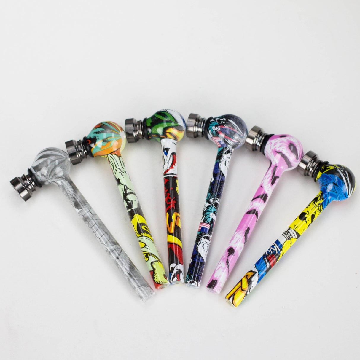 6" Glass Pipe with Screen Display (GS 1981) – 24 Pack Glass Pipe LEHIGH WHOLESALE