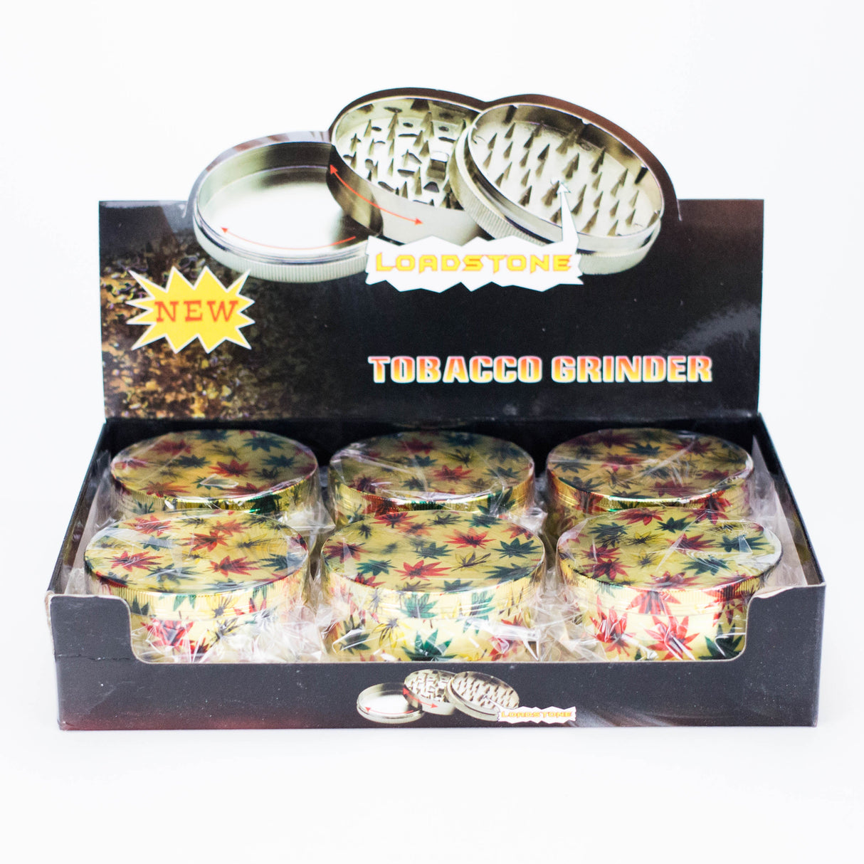 75mm Metal Grinder 4-Part (GS 2064) – Display / 6 Pack Display Pack LEHIGH WHOLESALE