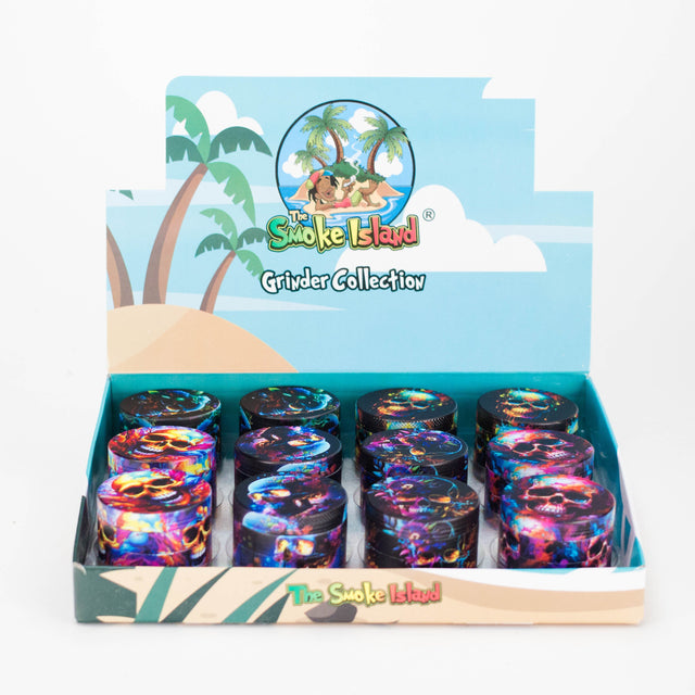 55mm Metal Grinder 4-Part with Print – Display / 12 Pack Display Pack LEHIGH WHOLESALE