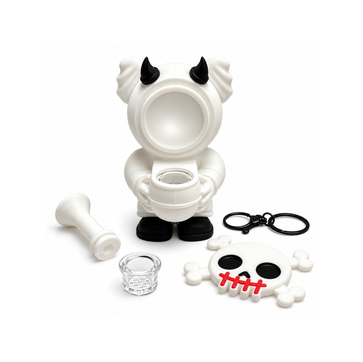 6" Devil Skull Silicone Water Pipe Resin · Silicone · Plastic Bong Super Supplys Inc