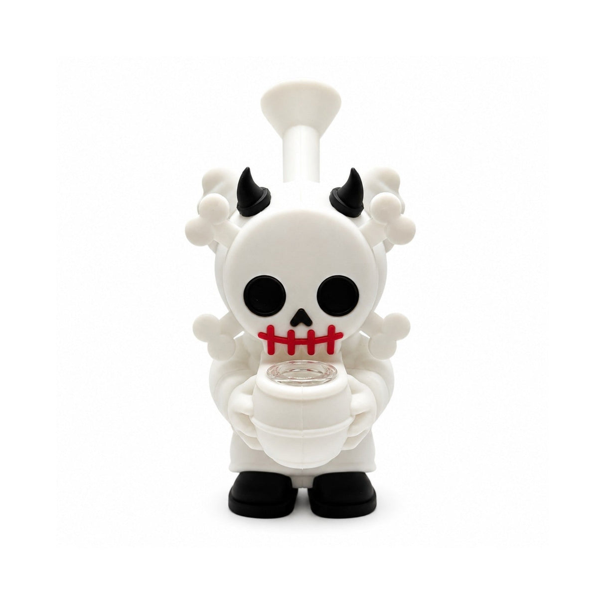 6" Devil Skull Silicone Water Pipe Resin · Silicone · Plastic Bong Super Supplys Inc