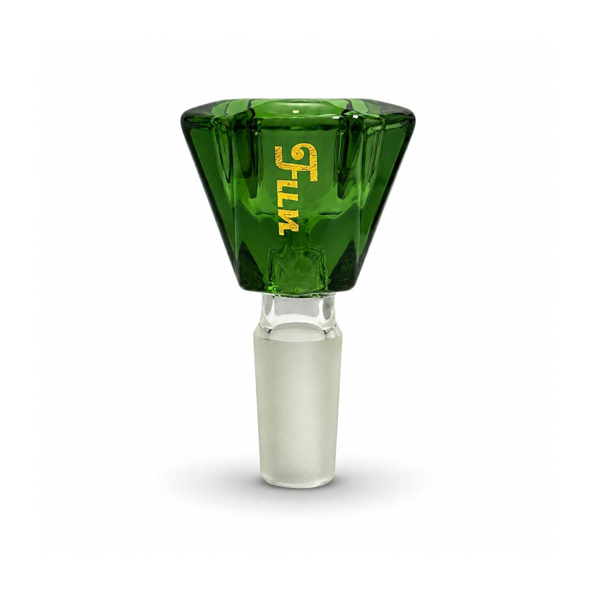 Fortune | 14mm Faceted Diamond Bowl Piece Bowl · Popper Fortune Green