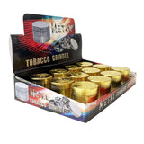 Golden Crown™ 4-Piece 40mm*38 mm Zinc Grinder-12 Pcs/Display Display Pack Super Supplys Inc