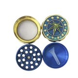 Royal Leaf 42*32mm 4 Parts Zinc Grinder-12 Pcs/Display Display Pack Super Supplys Inc
