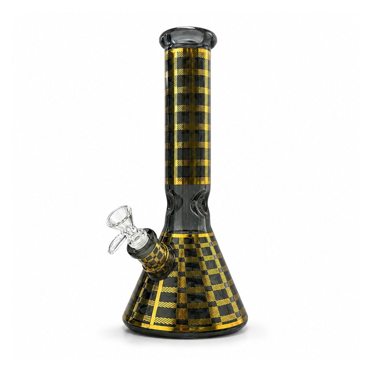 12.5" Plaid Beaker Bong with Gift Box Glass Bong Super Supplys Inc Black