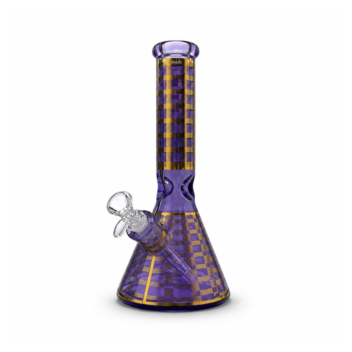 12.5" Plaid Beaker Bong with Gift Box Glass Bong Super Supplys Inc Blue