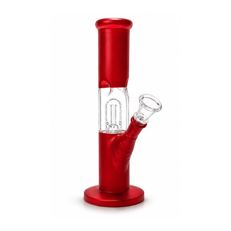 8" Frosted Percolator Tube Water Pipe Glass Bong Super Supplys Inc Red