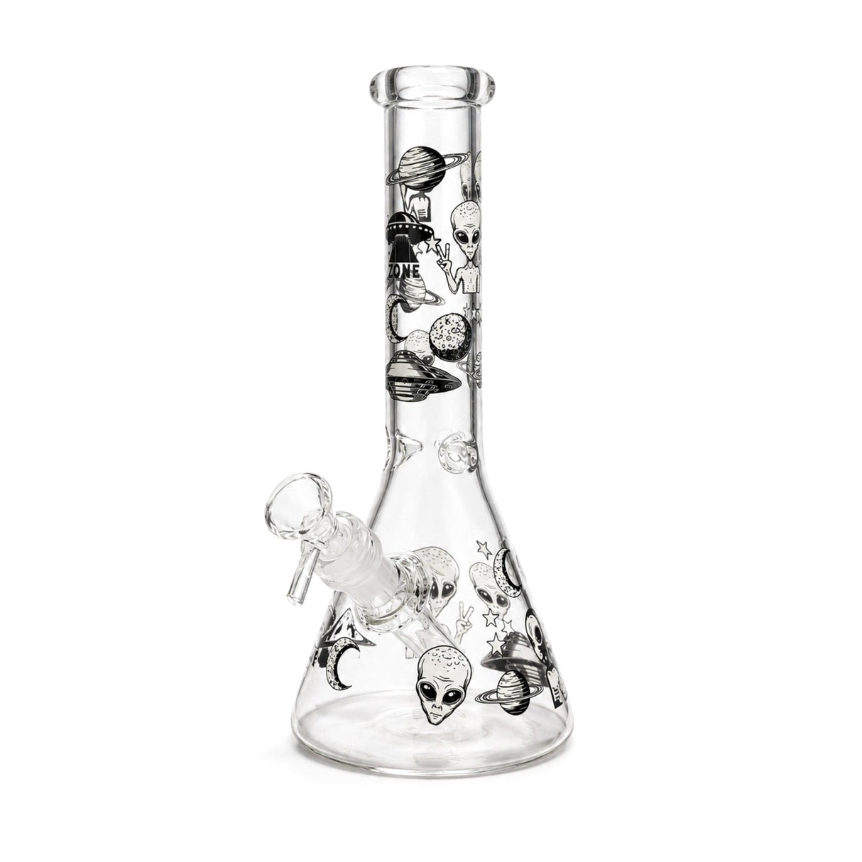 10" Glow-in-the-Dark Beaker Bong Glass Bong Super Supplys Inc Alien