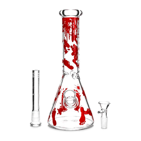 10" Blood Splatter Beaker Bong Glass Bong Super Supplys Inc