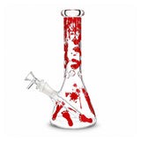 10" Blood Splatter Beaker Bong Glass Bong Super Supplys Inc