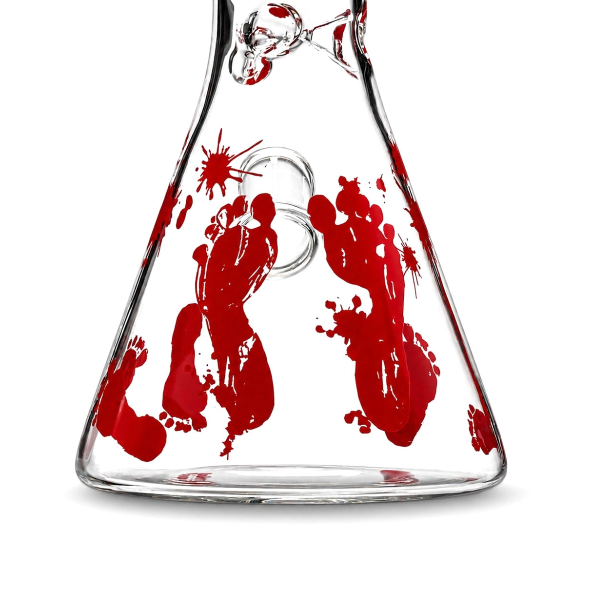 10" Blood Splatter Beaker Bong Glass Bong Super Supplys Inc