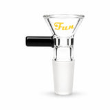 Fortune | 14mm Male Funnel Bowl Piece Bowl · Popper Fortune Black
