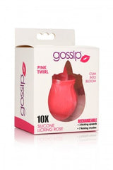 Gossip Pink Twirl 10X Silicone Licking Rose Adult Toy JAL