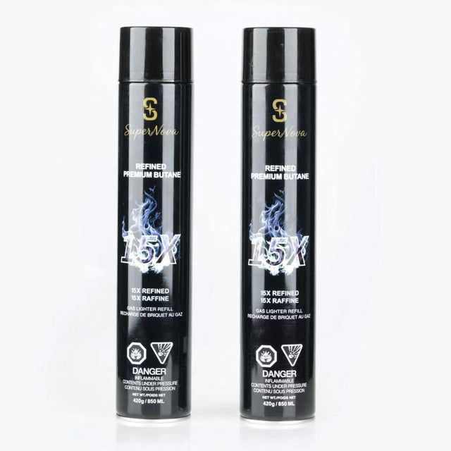 SuperNova | 15x Refined Premium Butane 850mL - box of 12 Butane · Fluid Supreme Trading