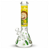14" 7mm Interdimensional Glow Beaker Bong Glass Bong Super Supplys Inc D