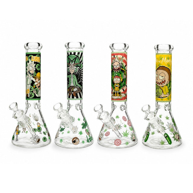 14" 7mm Interdimensional Glow Beaker Bong Glass Bong Super Supplys Inc