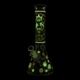 14" 7mm Interdimensional Glow Beaker Bong Glass Bong Super Supplys Inc