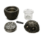 Owl Design 5-Part Metal Herb Grinder Display Pack Super Supplys Inc