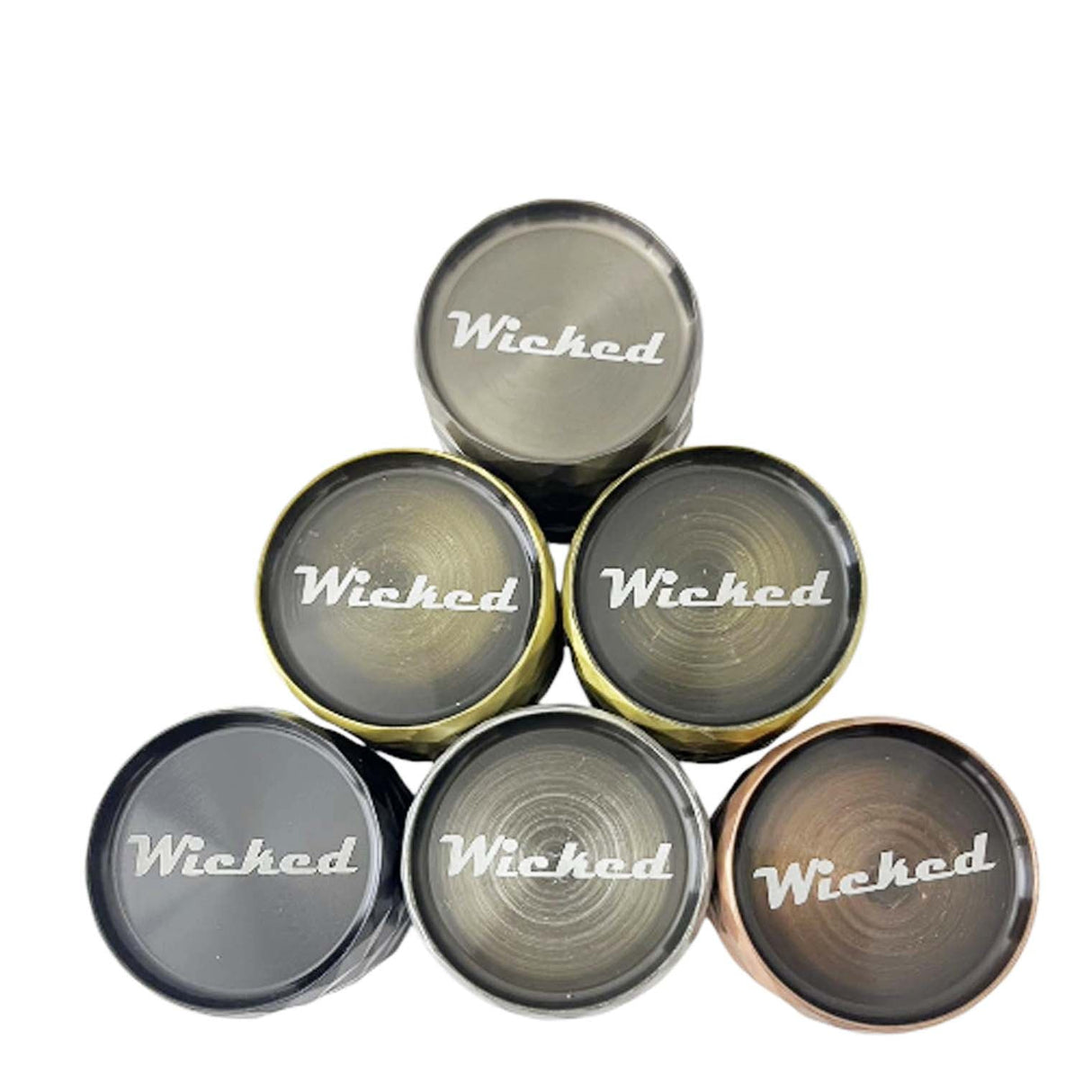 Wicked| 63*56mm 4 Parts Heavy Duty Zinc Grinder-6 CT