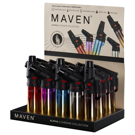 Maven | Alpha+ Chrome Lighter Display of 15 Lighter Maple Craft Inc