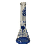 14" Tree Design Hydro Glass Bong (MST048) Glass Bong The MST Blue