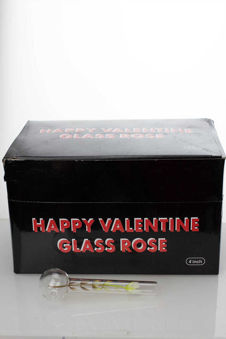Happy valentine love rose Oil burner pipe Oil Burner ONE 4 inches Box