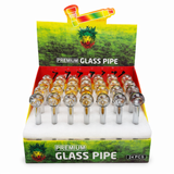 5″ Glass Pipe – Mixed Color (Display of 24) [JBLYD-01-10] Glass Pipe Canadian Distributor