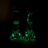 10" Glow-in-the-Dark Glass Bong with Cartoon Sponge Design Glass bong 777 Smoke