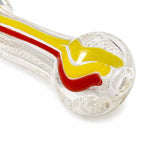 4.5" Color Line Glass Spoon Pipe Glass Pipe Super Supplys Inc