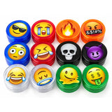 55mm Emoji Design 3-Part Plastic Grinder – 24 PCS Display Display Pack Super Supplys Inc