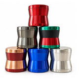 63mm 4-Piece Hourglass Metal Grinder – 6-Piece Display Display Pack Super Supplys Inc