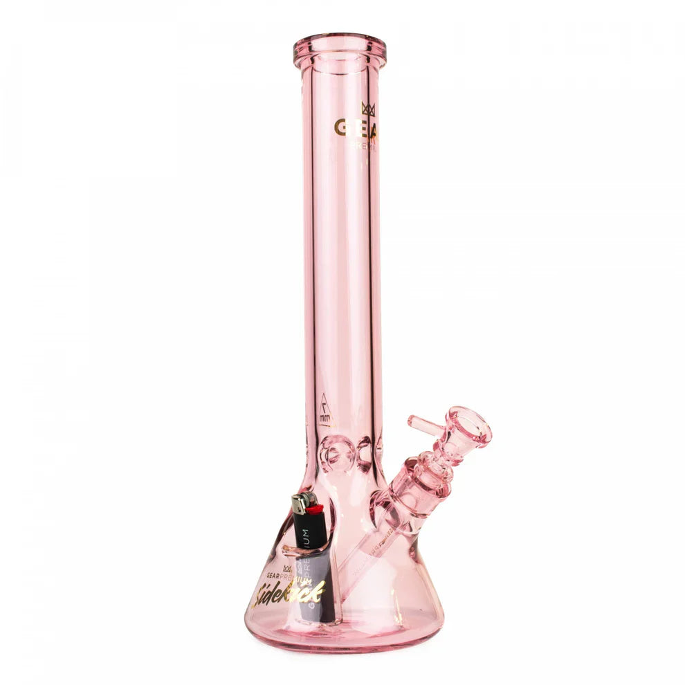 GEAR Premium® | 15" 7mm Thick Sidekick Beaker Tube Glass Bong Smoking Cat Distribution