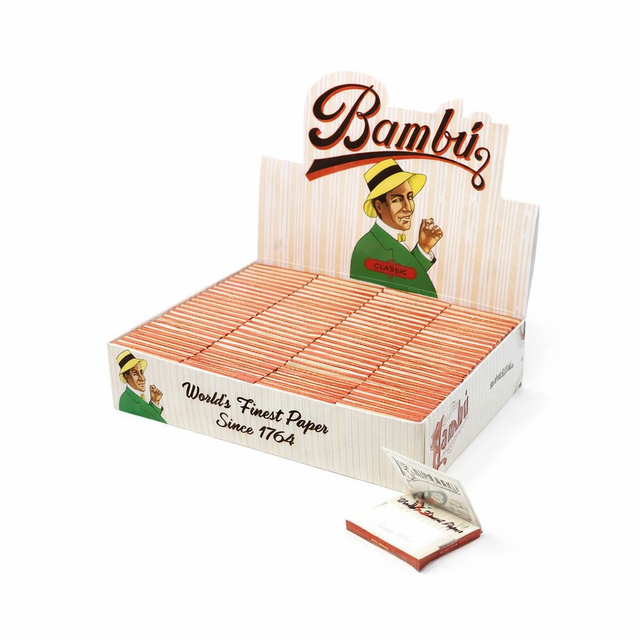 BAMBU | Cigarette Rolling Papers – Regular | 100 Count Display 1 - 1/4" Size LEHIGH WHOLESALE