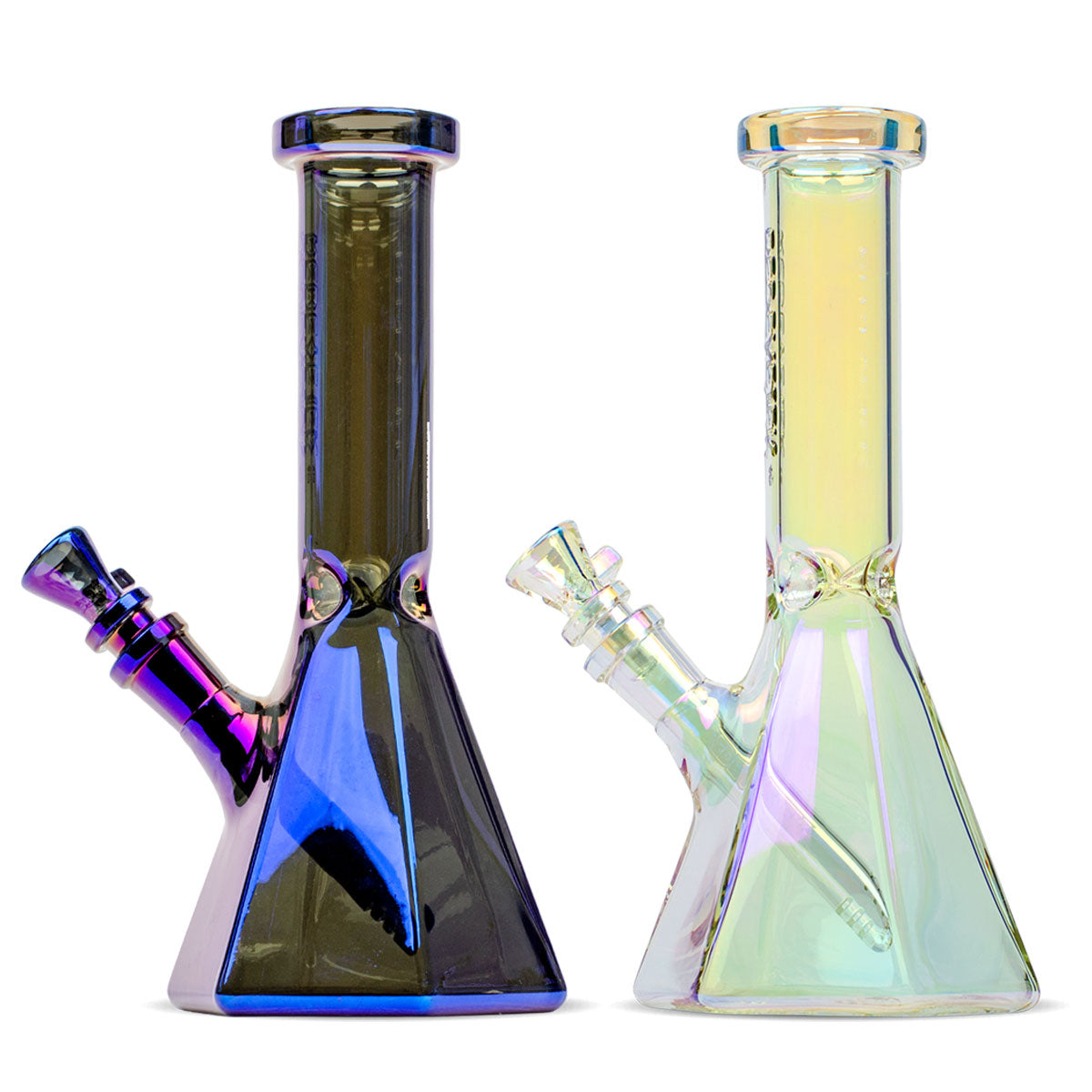 Red Eye Tek® | 10" Tall Terminator Finish Hex Base Beaker Tube Glass Bong West Coast Gifts